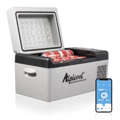 Alpicool C20 20L Réfrigérateur de Voiture Portable Mini Frigo 12/24V Électrique Réfrigérateur Capacité Congelateur Congélation -20℃ pour Maison, Voiture, Camping