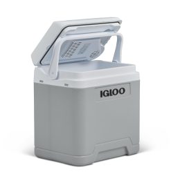 Igloo IE27 DC glacière électrique, 27 litres, Mini-réfrigérateur avec Connexion 12V pour Voiture, Bateau et Loisirs, Gris.