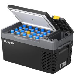 BougeRV CRPRO Glacière à Compression, Frigo Voiture 20 litres(-22℃~10℃), 12/24V DC &110-240V AC Glaciere Voiture, Frigo Compression 12v, pour voiture, camping, voyage