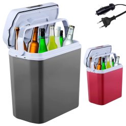Arebos Glacière 20 litres | pour Refroidir et Garder au Chaud | Mini réfrigérateur | Glacière thermoélectrique | avec Mode ECO | 12/230 V pour Voiture et Prise électrique | Anthracite